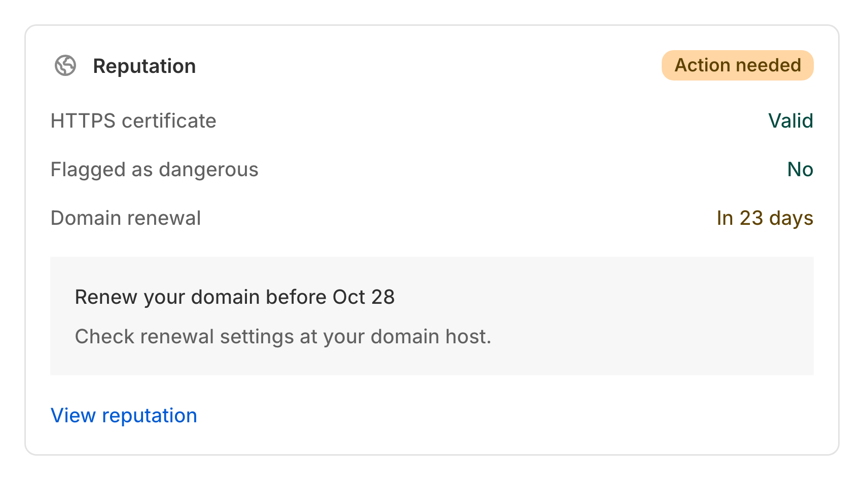 Illustrative Recon Trust interface with fictional Northfell data